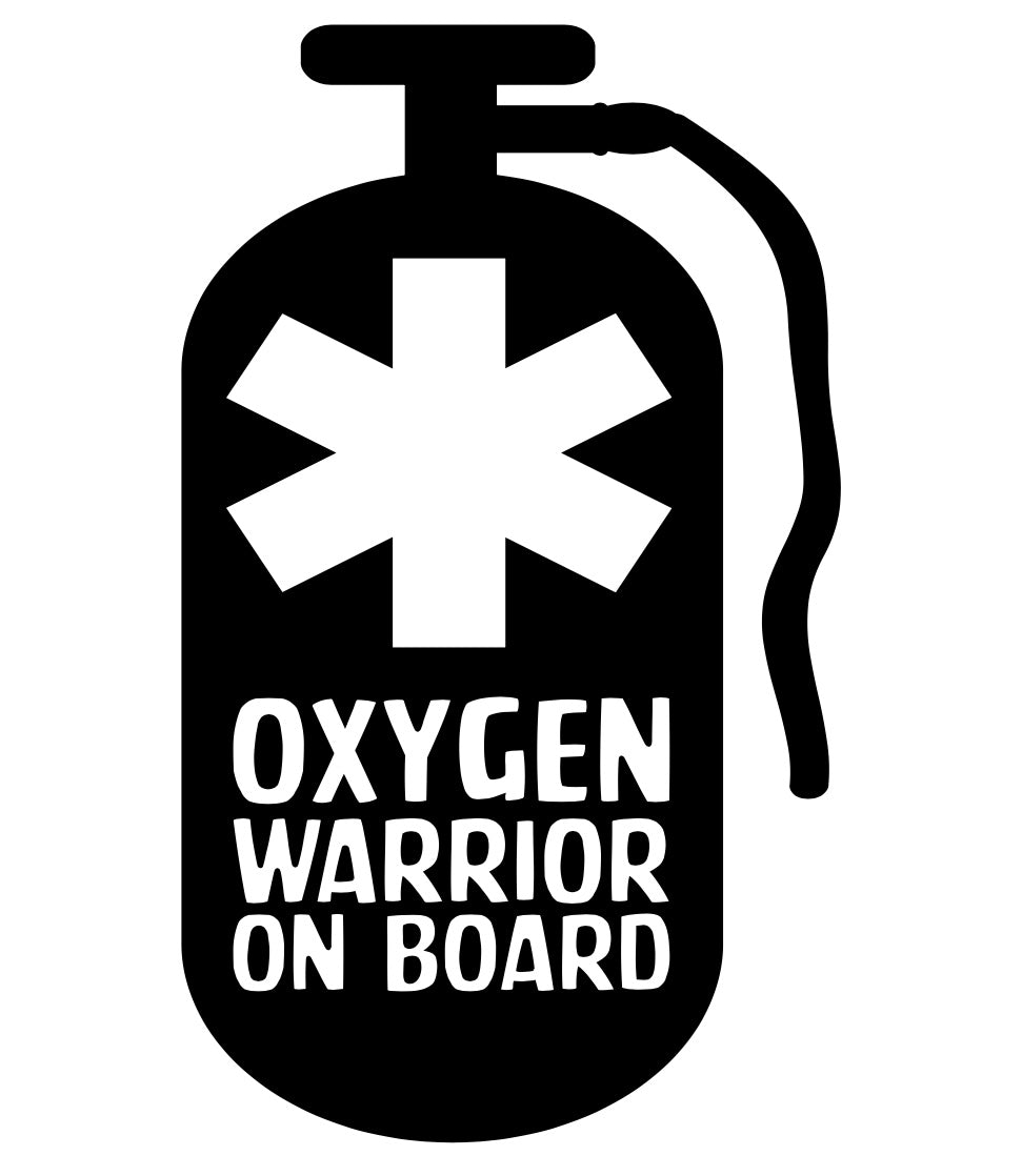 Oxygen Warrior on board Car Decal