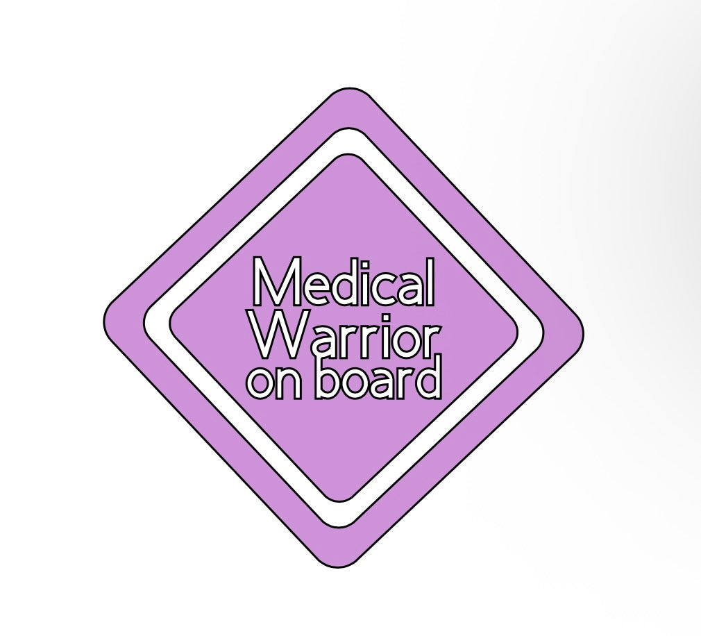 Medical Warrior on board Car Decal