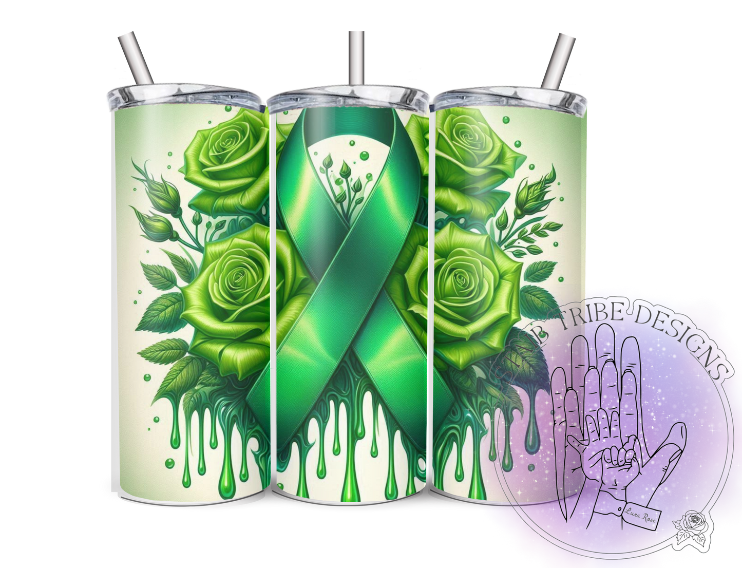 Green Awareness Ribbon 20oz Tumbler