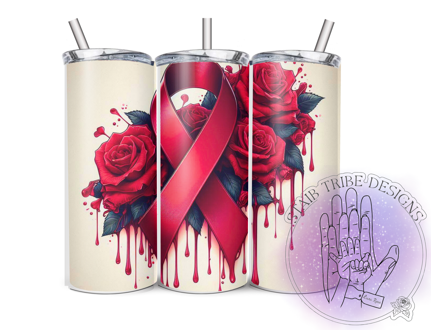 Red Awareness Ribbon 20oz Tumbler