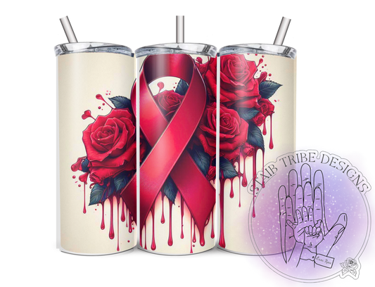 Red Awareness Ribbon 20oz Tumbler