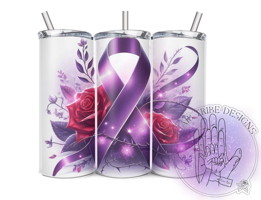 Purple Awareness Ribbon 20oz Tumbler