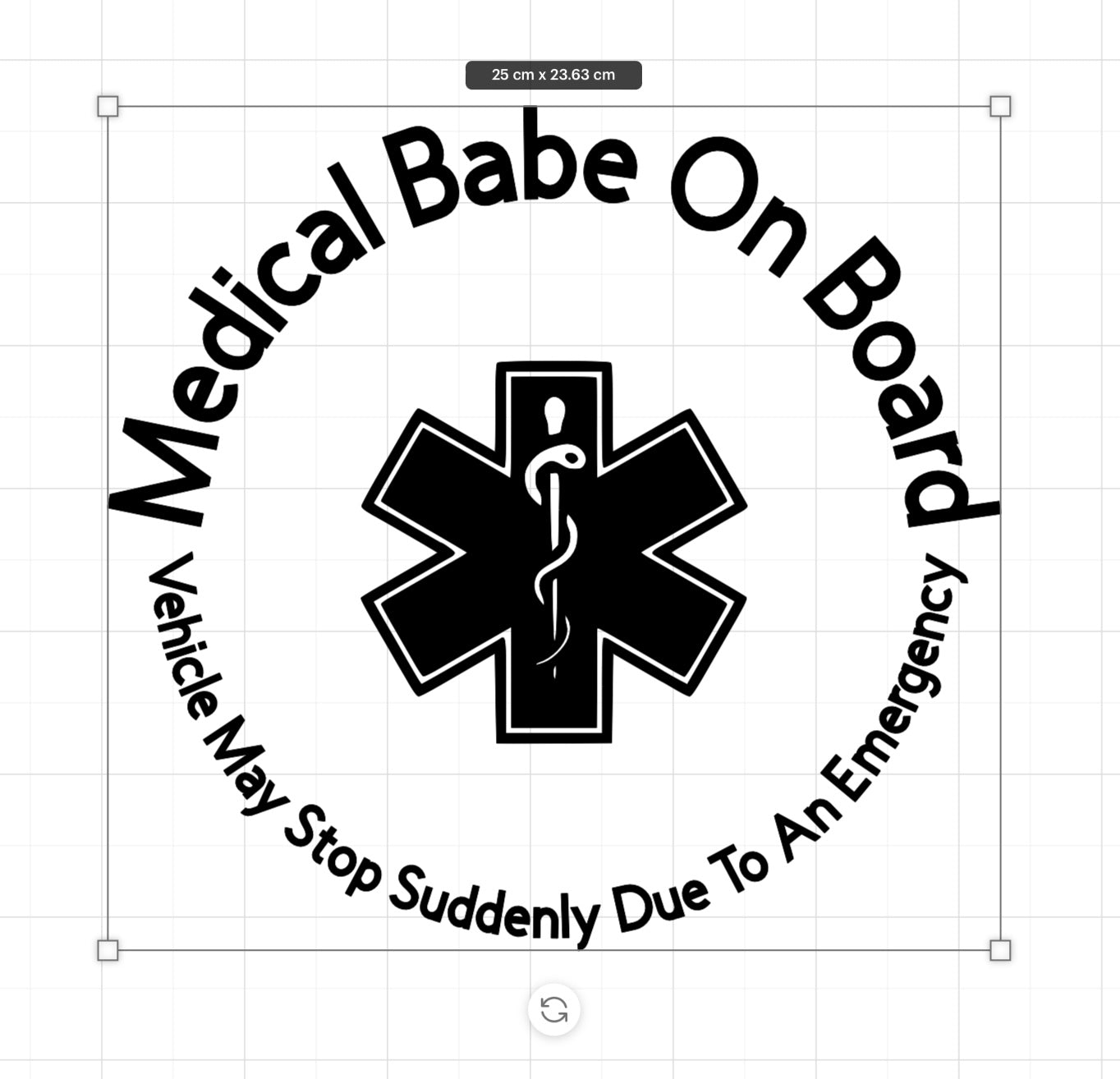 Medical Alert Car Decal