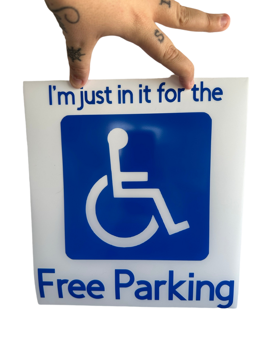 Free Parking Car Decal