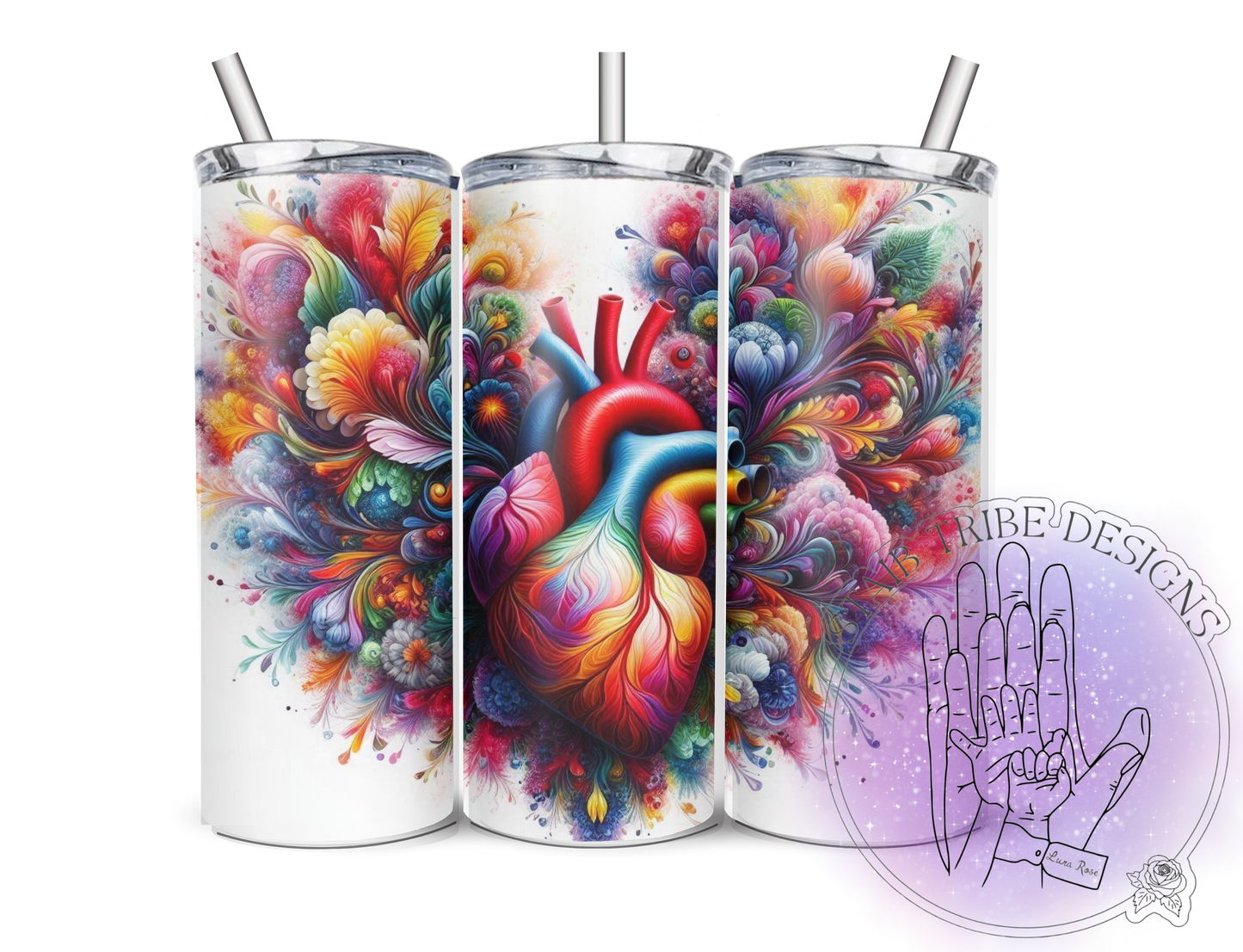 Colourful Heart 20oz Tumbler