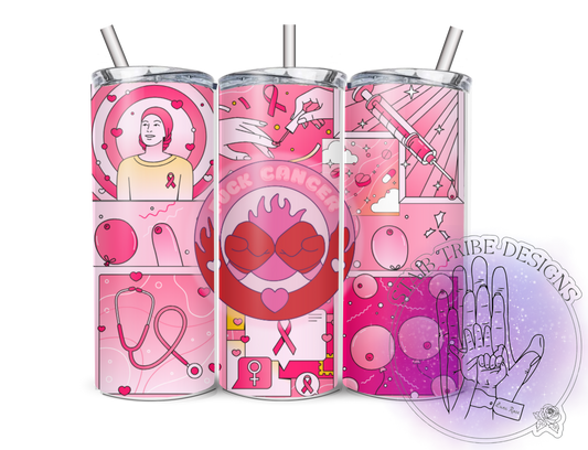 F Breast Cancer 20oz Tumbler