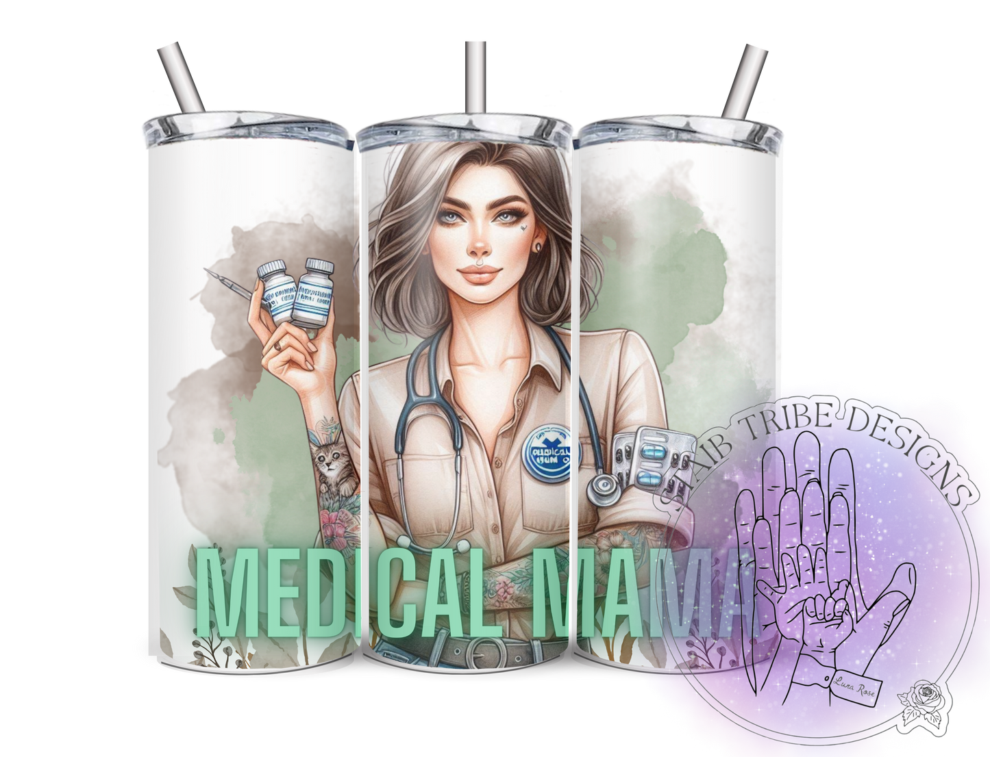 Medical MaMa Camo 20oz Tumbler