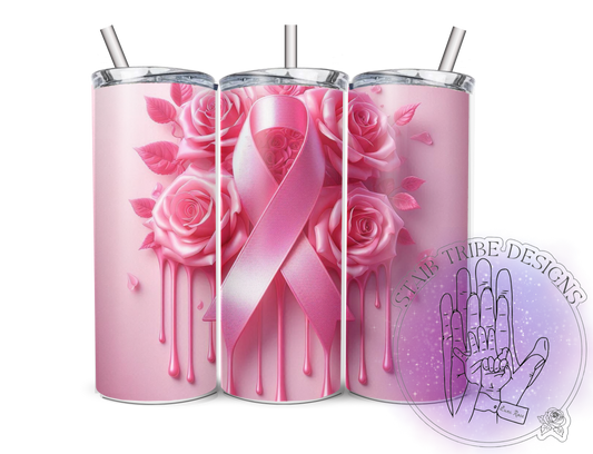 Pink Awareness Ribbon 20oz Tumbler