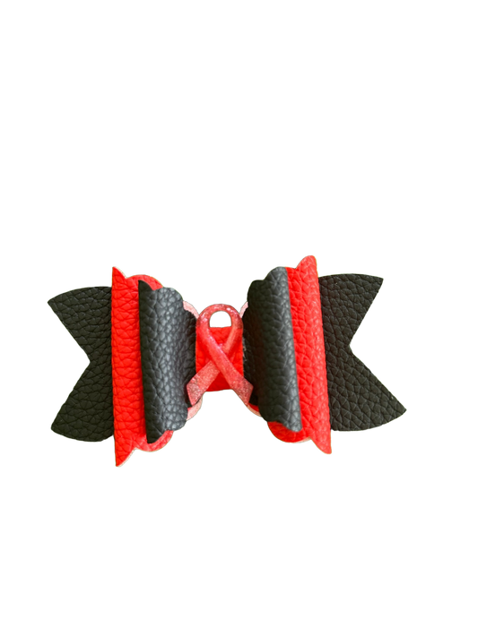 Black & Red Awareness Bow