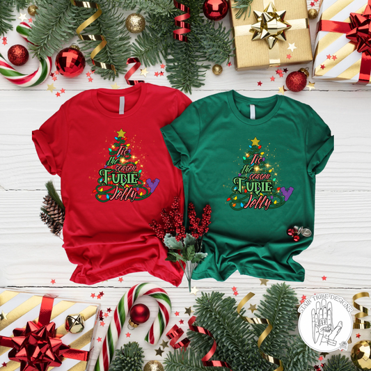 Adult Tis The Season Tubie Jolly Shirt - NG Christmas Tree